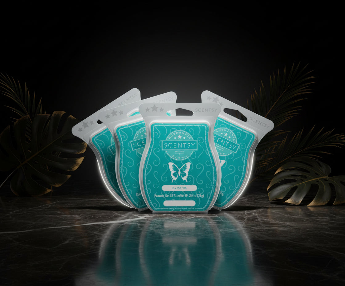 , by the Sea, Wickless Candle Tart Warmer Wax 3.2 Oz Bar, (3) by Fragrance