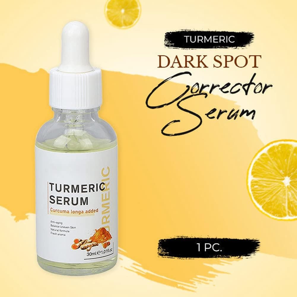 Pigmentvlekverwijderaar met kurkuma, 3 stuks remover voor donkere vlekken lichaamscorrector voor donkere vlekken met lichter serum met hyaluronzuur, anti-rimpel en anti-aging oogkringen