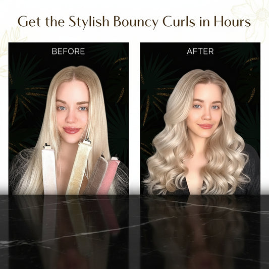 Heatless Hair Curler, Heatless Curls Overnight, No Heat Heatless Curling Rod Headband, Heatless Hair Curlers to Sleep In, 4PCS Rods with Hook for Most Hair Types