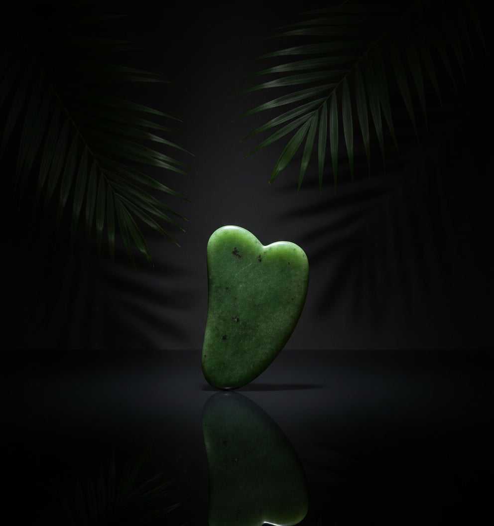 Guasha Gua Sha Face Set, Jade Roller for Face and Gua Sha Authentic Face and Body Massager for Skin Calming