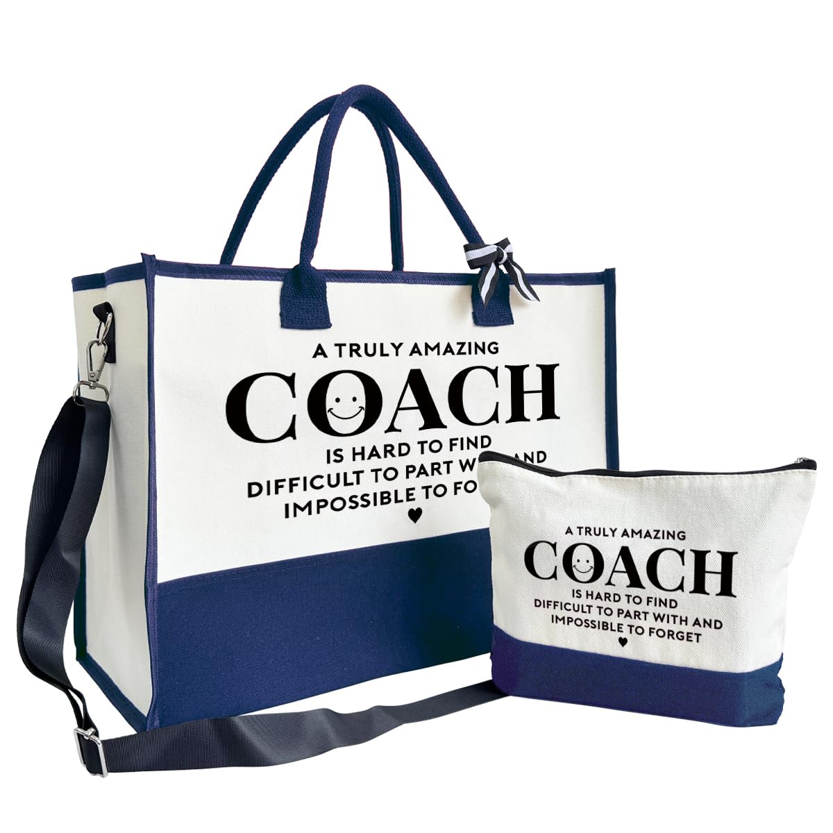 Amazing Coach Tote Bag, Canvas Tote Bag for Women, Shoulder Beach Bag, Thank You Gift for Female Coach, Coach Gifts for Women, Travel Bag Gifts for Coach, Canvas Tote Bag With Zipper, Makeup Bag