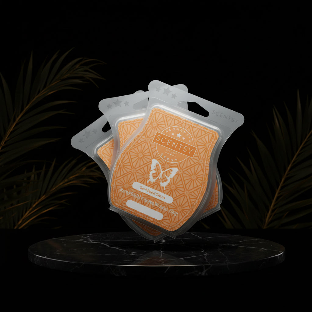 , Sunkissed Citrus, Wickless Candle Tart Warmer Wax 3.2 Oz Bar, 3-Pack (3)