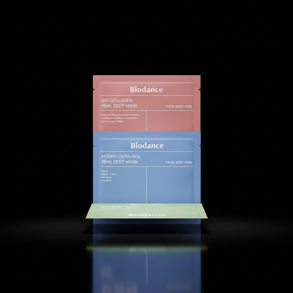 BIODANCE Bio-Collagen Real Deep Mask, Hydrating Overnight Hydrogel Mask, Pore Minimizing, Elasticity Improvement, 34g x4ea