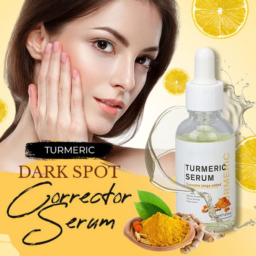 Pigmentvlekverwijderaar met kurkuma, 3 stuks remover voor donkere vlekken lichaamscorrector voor donkere vlekken met lichter serum met hyaluronzuur, anti-rimpel en anti-aging oogkringen