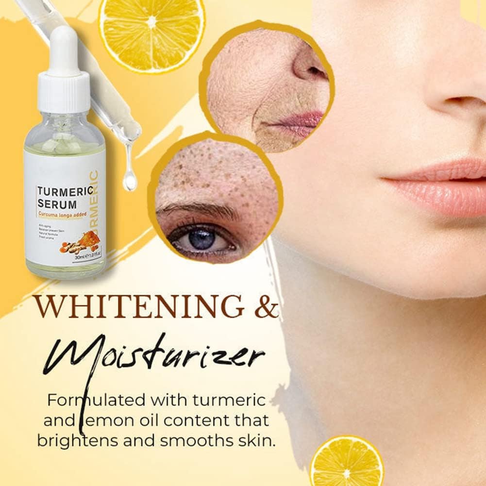 Pigmentvlekverwijderaar met kurkuma, 3 stuks remover voor donkere vlekken lichaamscorrector voor donkere vlekken met lichter serum met hyaluronzuur, anti-rimpel en anti-aging oogkringen