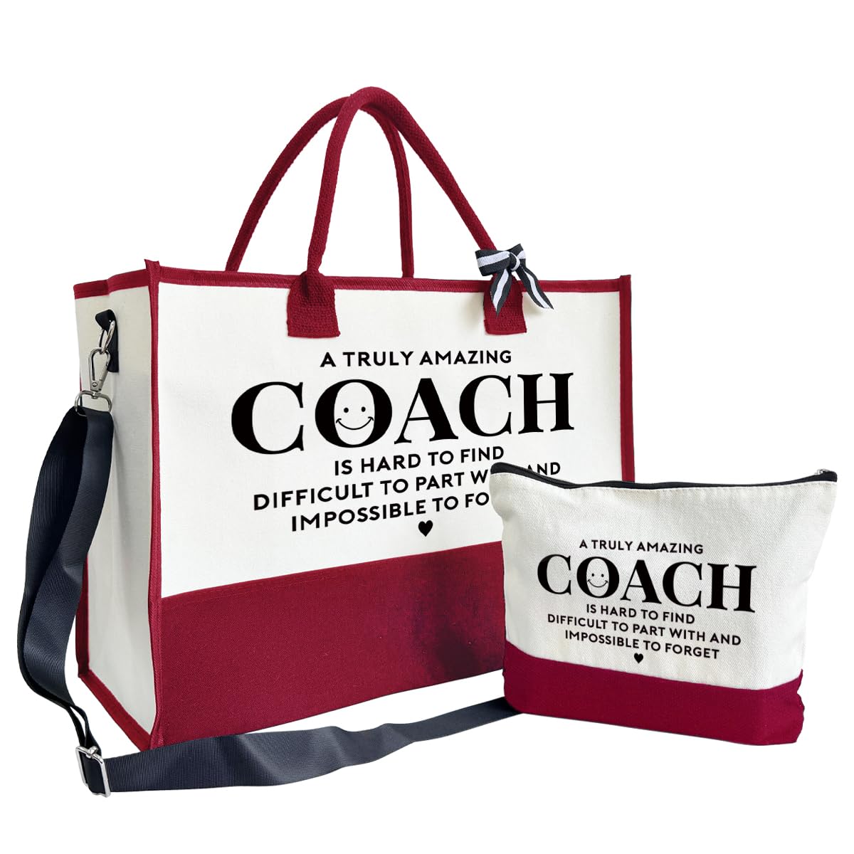 Amazing Coach Tote Bag, Canvas Tote Bag for Women, Shoulder Beach Bag, Thank You Gift for Female Coach, Coach Gifts for Women, Travel Bag Gifts for Coach, Canvas Tote Bag With Zipper, Makeup Bag