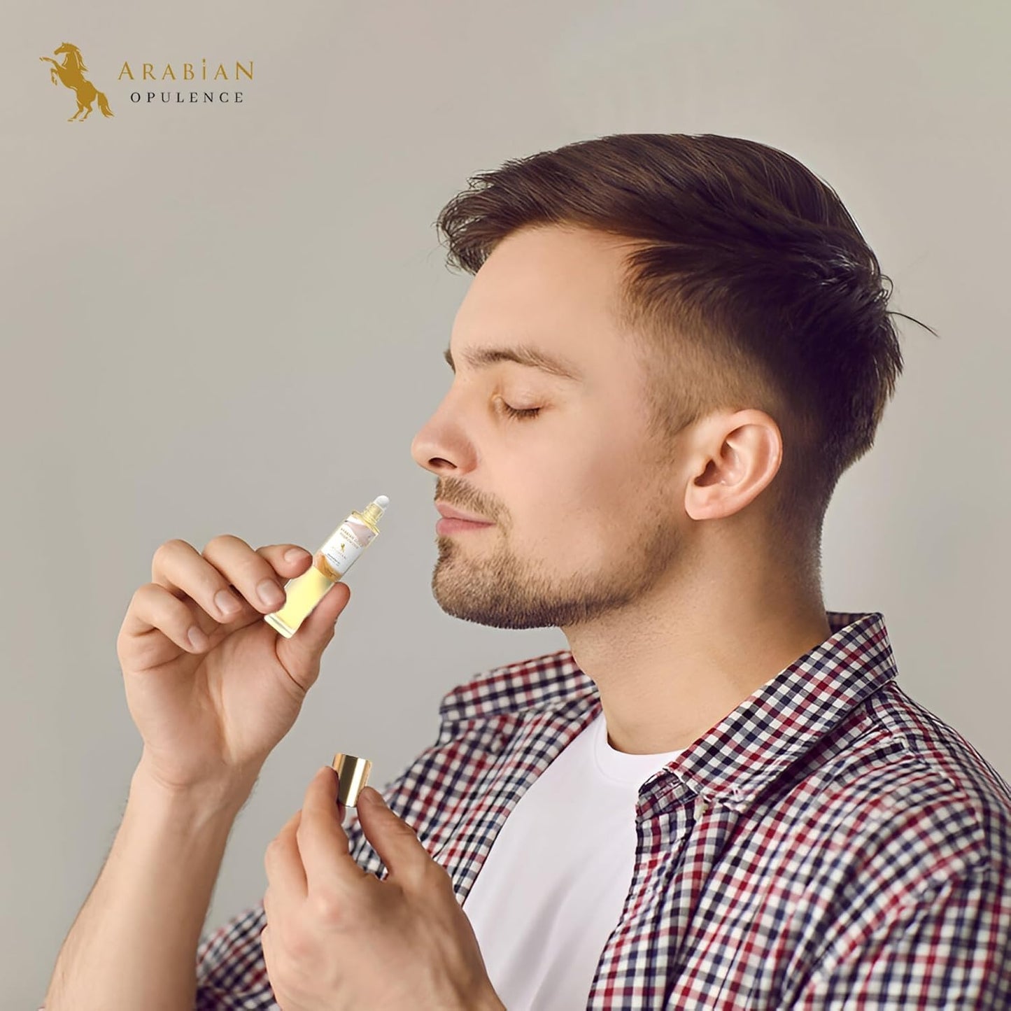 Arabian Gold Pheromone Roll-on Perfume Oil | Concentrated Fragrance | Long Lasting Oil Based Perfume for Men and Women | Travel Size Bottle Alcohol-Free (15ml)