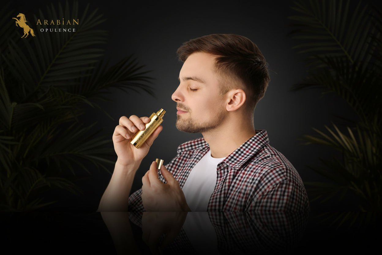 Arabian Gold Pheromone Roll-on Perfume Oil | Concentrated Fragrance | Long Lasting Oil Based Perfume for Men and Women | Travel Size Bottle Alcohol-Free (15ml)