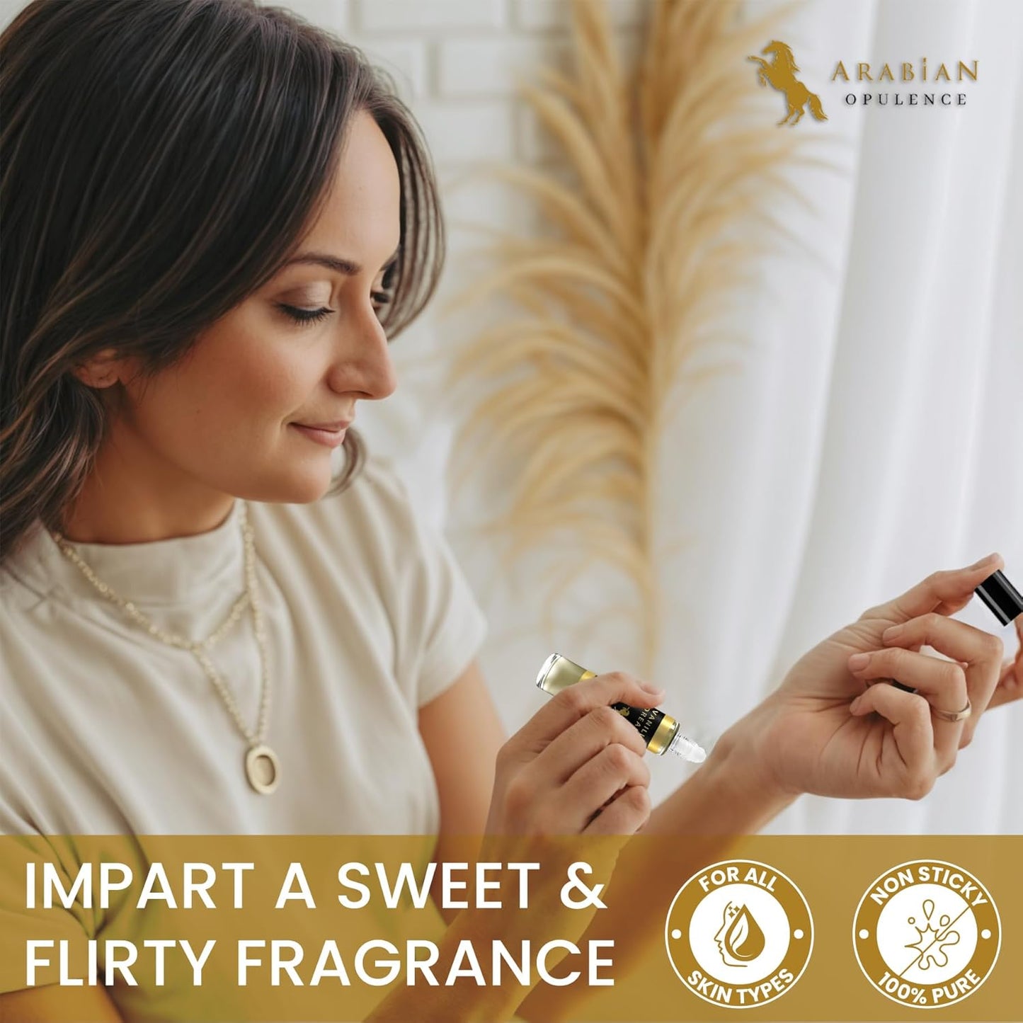 FR99 Vanilla Dreams Roll-on Perfume Oil for Women, Luxurious and Concentrated Long Lasting Perfume Oil, Alcohol-Free Travel Size Body Scent for All-Day Freshness (15ml)