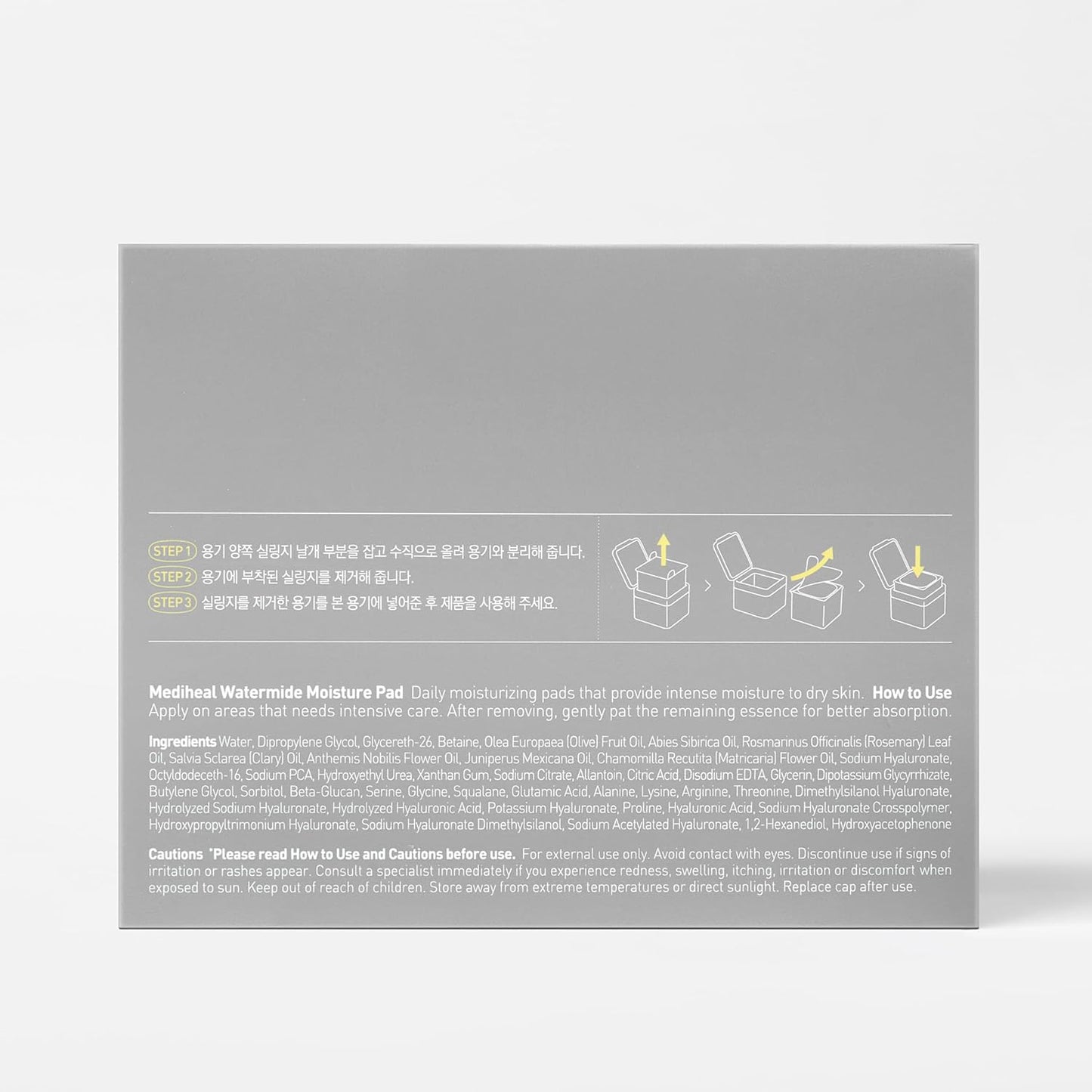 MEDIHEAL Watermide Toner Pad - vierkante katoenen gezichtstonerpads met Icelandic Glaciaal Water - Verbetert de huidtemperatuur, hydraterende tonerpads om te drogen, puffy, zachte huid - veganistische