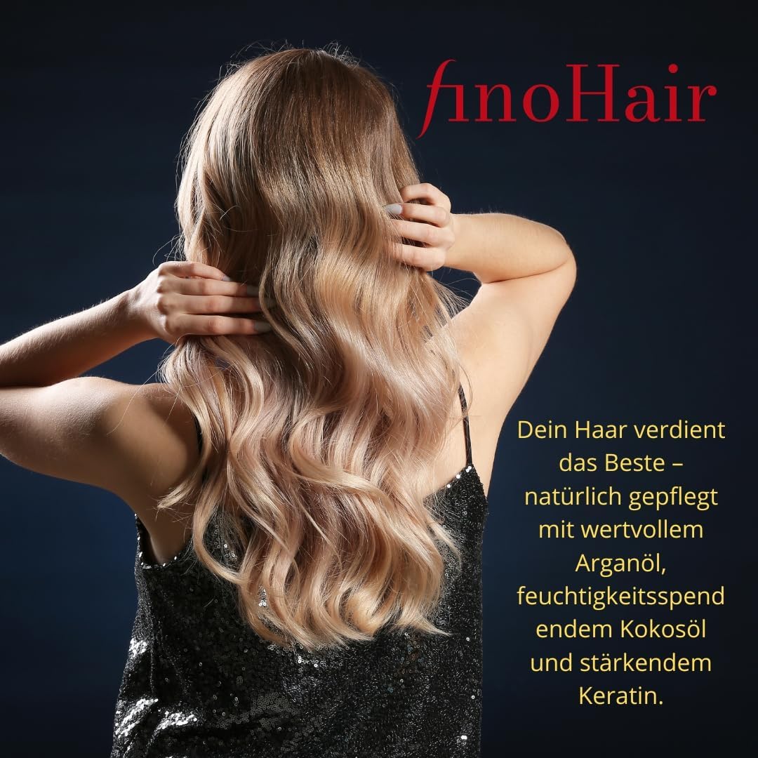 fino Hair Shampoo – Diepe Haarverzorging met Cafeïne, Biotine, Hyaluronzuur & Arganolie – Zonder Sulfaten & Parabenen – 300ml