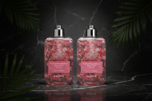 Easyes Rose Elixir Body Wash for Women, Moisturizing Essence Shower Gel with Triple Rose Formula, Hydrating Natural Cleanser, Gentle Foaming & Multi-Oil Nourishment, 7 oz