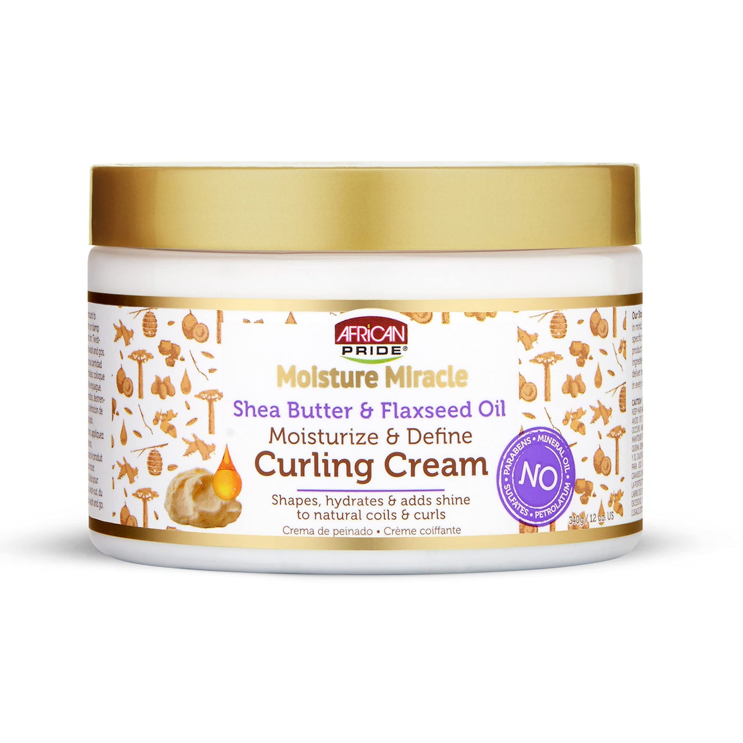 African Pride Moisture Miracle Coconut Oil & Baobab Oil Leave-In Hair Cream - Provides Intense Moisture & Helps Repair Natural Coils & Curls, Hydrates & Strengthens, 18 oz