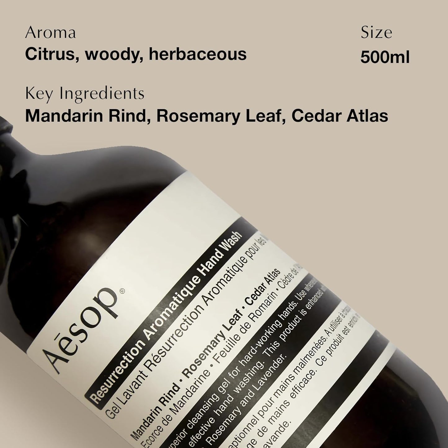 Aesop Resurrection Aromatique Hand Wash, 500 ml