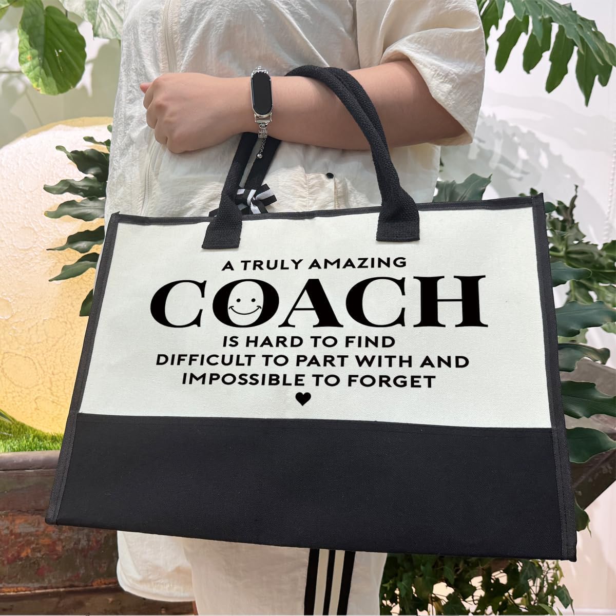 Amazing Coach Tote Bag, Canvas Tote Bag for Women, Shoulder Beach Bag, Thank You Gift for Female Coach, Coach Gifts for Women, Travel Bag Gifts for Coach, Canvas Tote Bag With Zipper, Makeup Bag