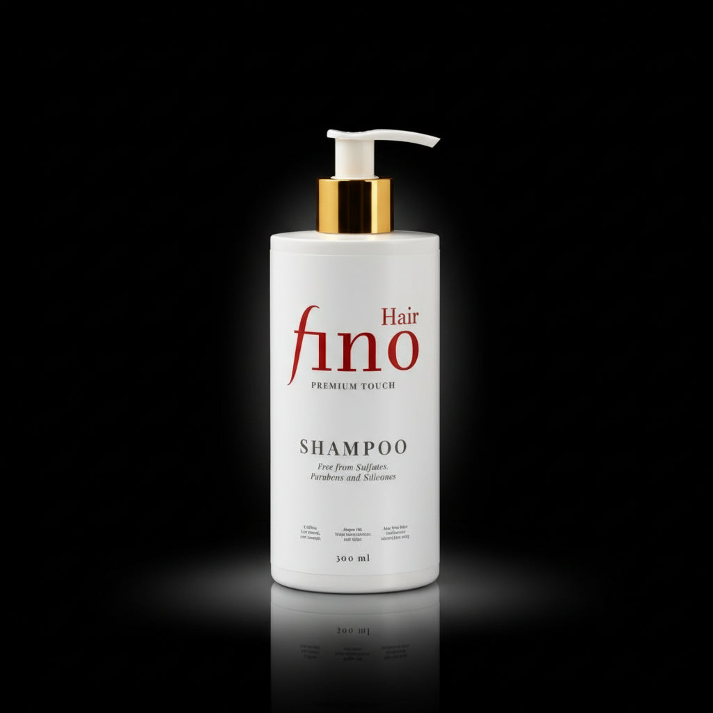 fino Hair Shampoo – Diepe Haarverzorging met Cafeïne, Biotine, Hyaluronzuur & Arganolie – Zonder Sulfaten & Parabenen – 300ml