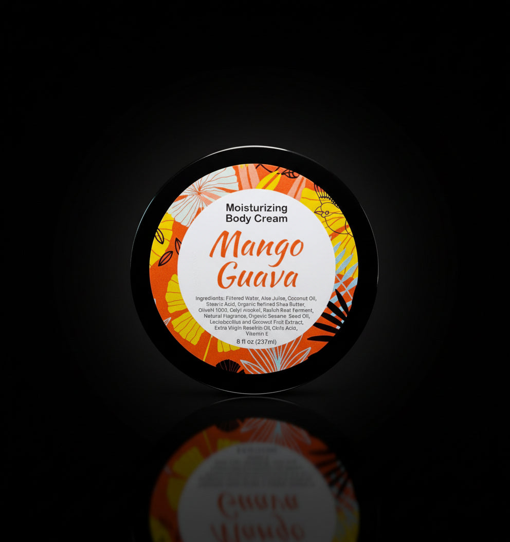 Mango Guava Whipped Body Cream, Body Lotion, Natural Body Cream, Organic Lotion, Natural Skincare, Body Butter, Fruity Lotion