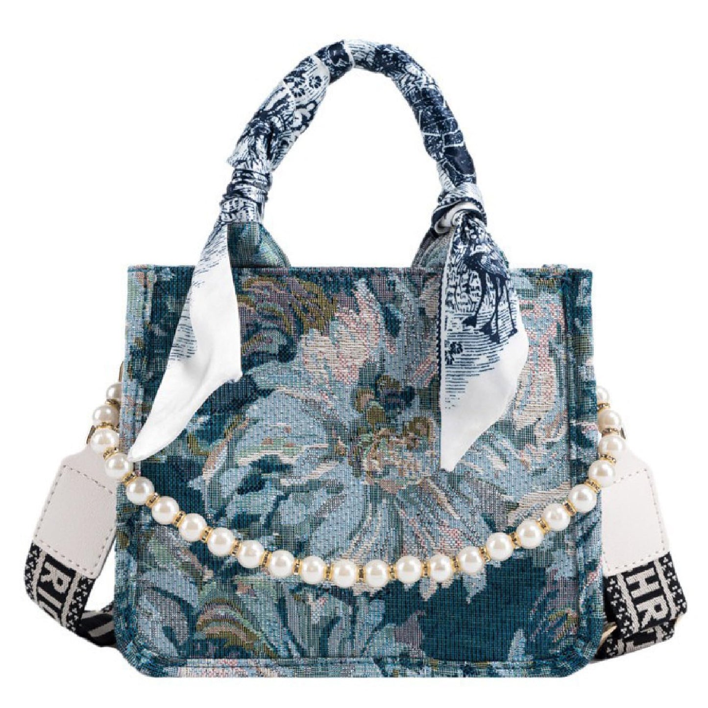 APLUSH Women Handbags Fashion Canvas Tote Bag Large Capacity Jacquard Retro Exquisite Shoulder Bag,Black,38 * 28 * 13cm