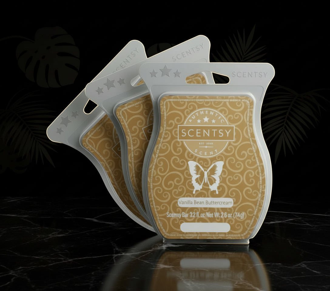 , Vanilla Bean Buttercream, Wickless Candle Tart Warmer Wax 3.2 Oz Bar, (3) by Fragrance