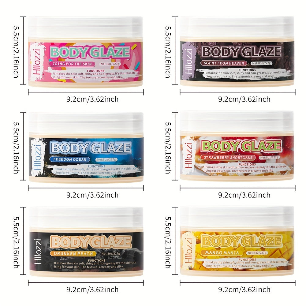 8oz Body Glaze - Mango, Peach & Strawberry Scents