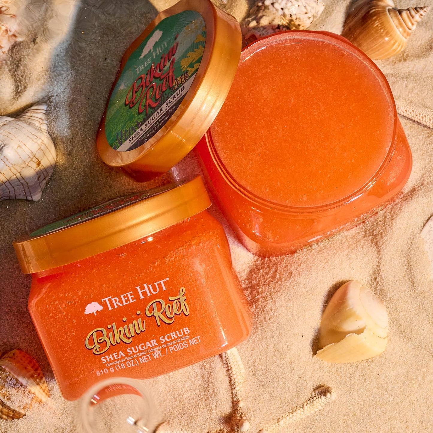 Tree Hut Reef Shea Sugar Scrub Bikini 18 oz Ultra Hydrating and Exfoliating Scrub for Nourishing Essential Body Care