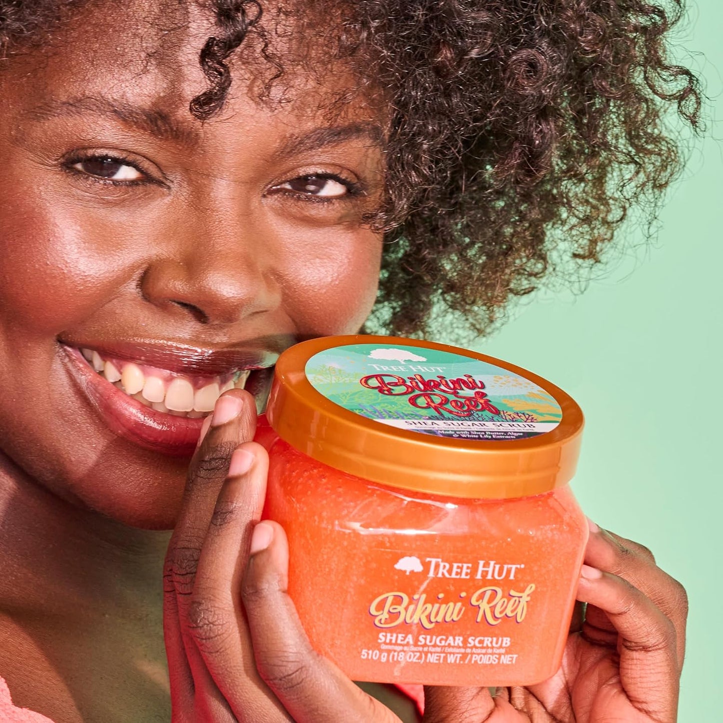 Tree Hut Reef Shea Sugar Scrub Bikini 18 oz Ultra Hydrating and Exfoliating Scrub for Nourishing Essential Body Care