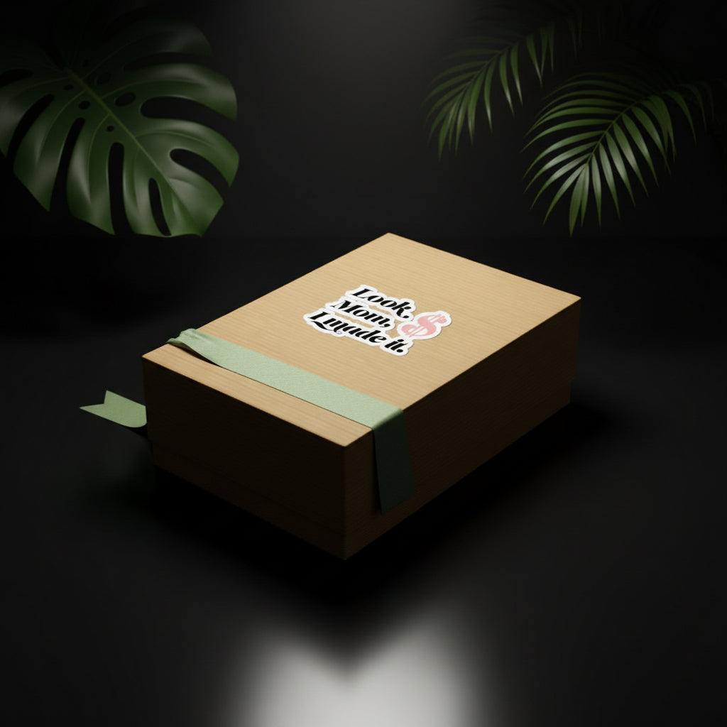 Motivational Kiss-Cut Stickers - "Look Mom, I Made It!"