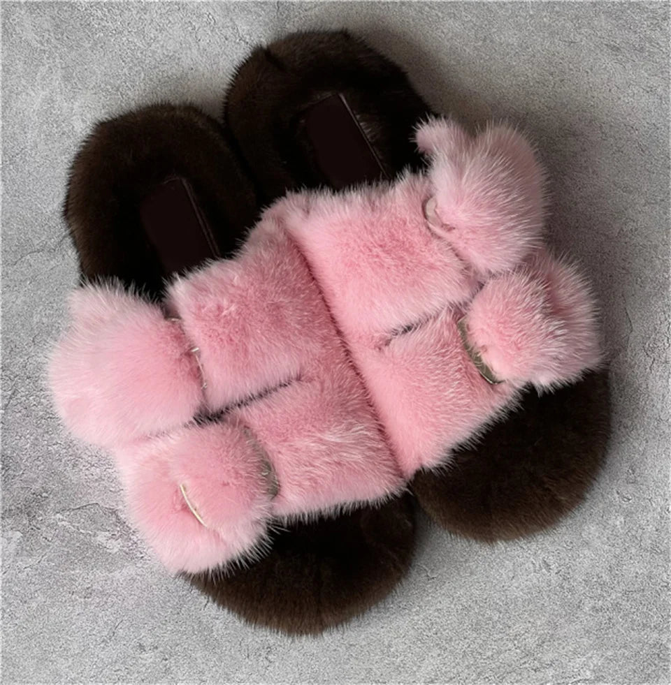 Fashion Mink Fur Slippers