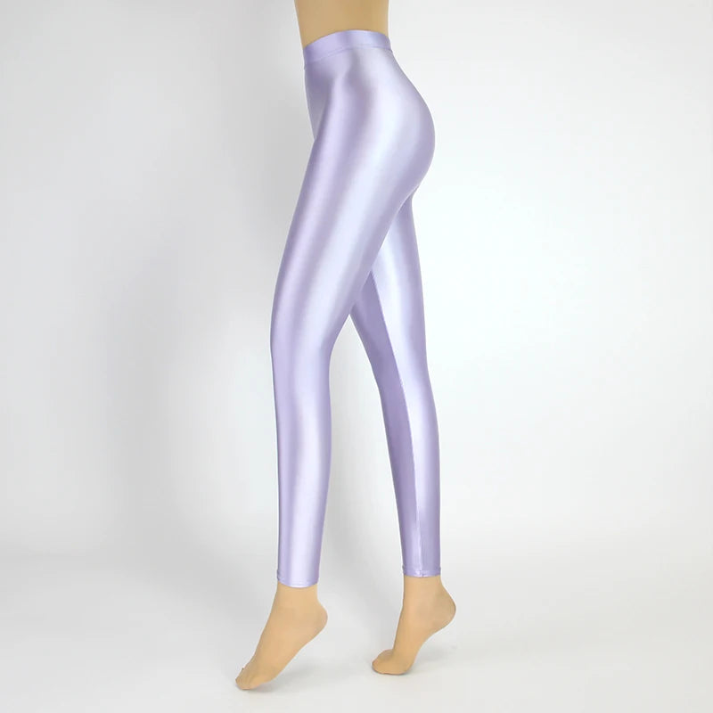 Glossiness Series Leggings Silk High Waist elastic Pants