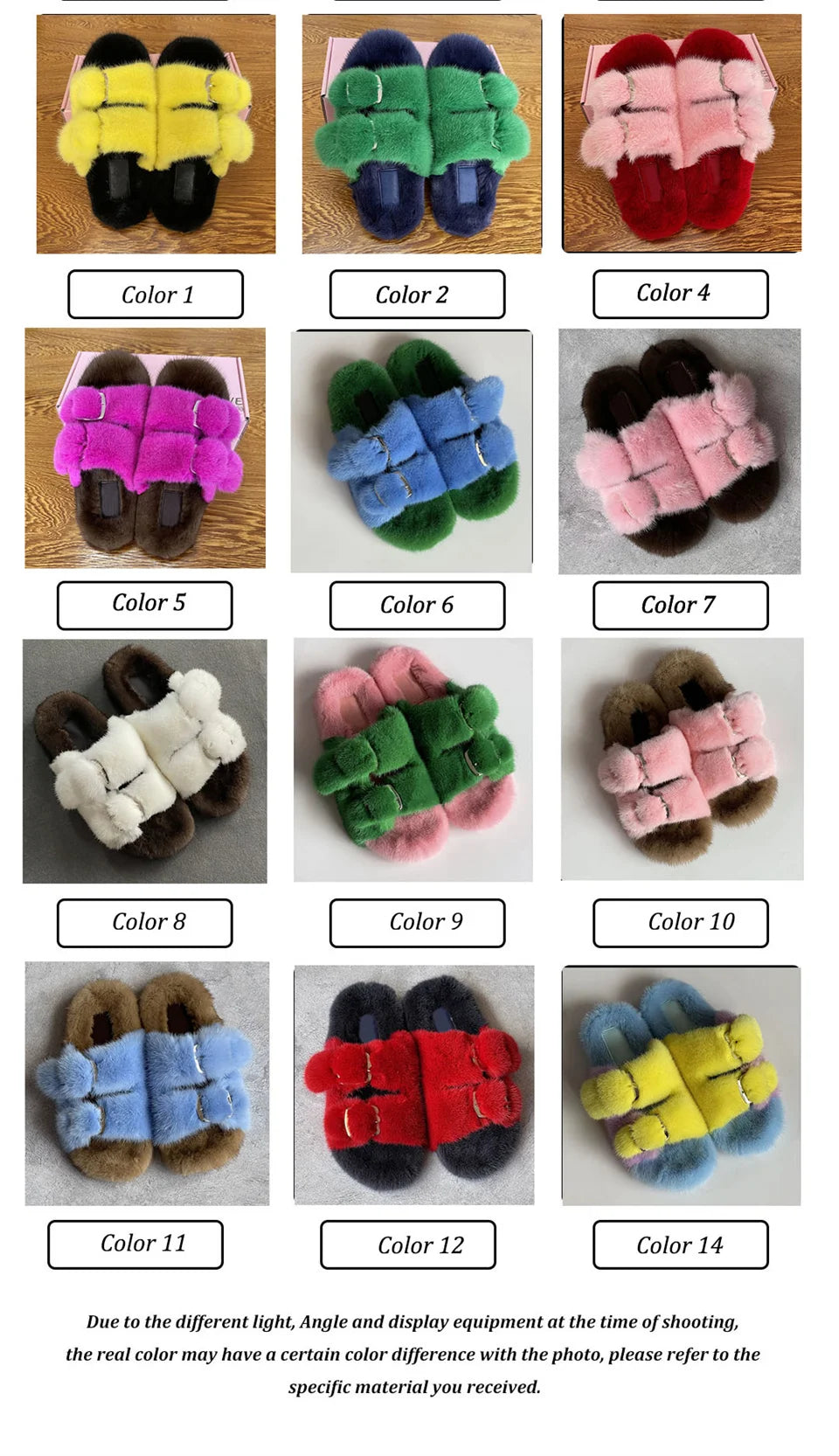 Fashion Mink Fur Slippers