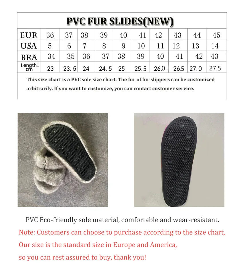 Fashion Mink Fur Slippers
