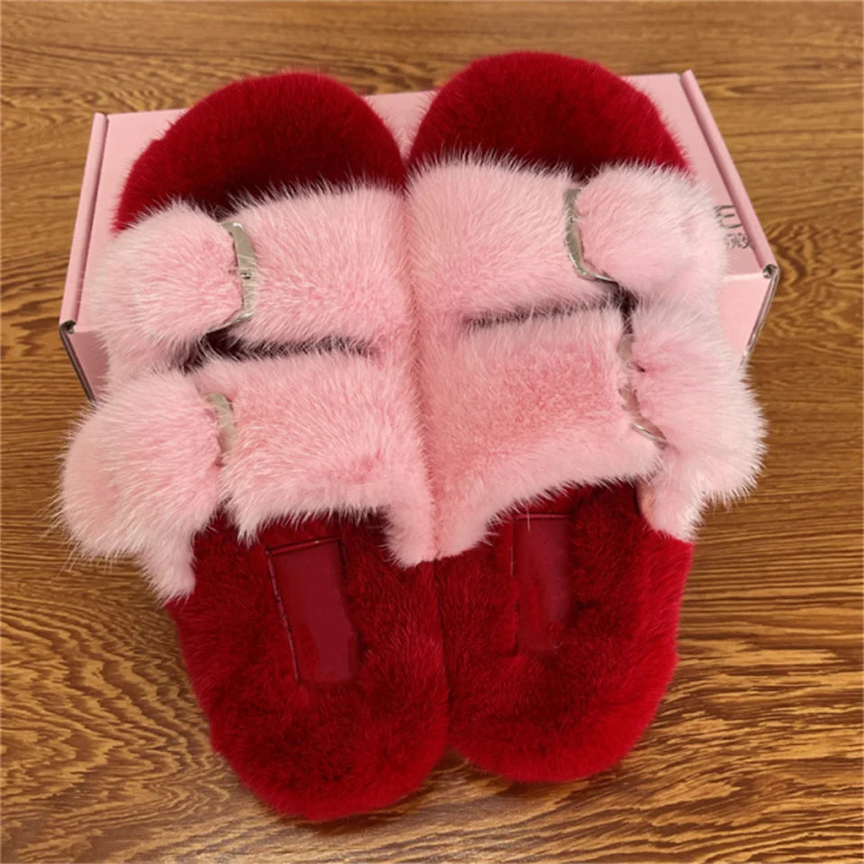 Fashion Mink Fur Slippers