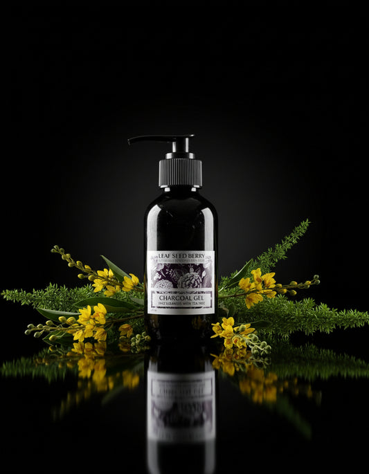 Charcoal Tea Tree Facial Cleanser, Natural Skincare, Men Skincare, Organic Skincare, Activate Charcoal Liquid Soap, Gift for Him, Self Care