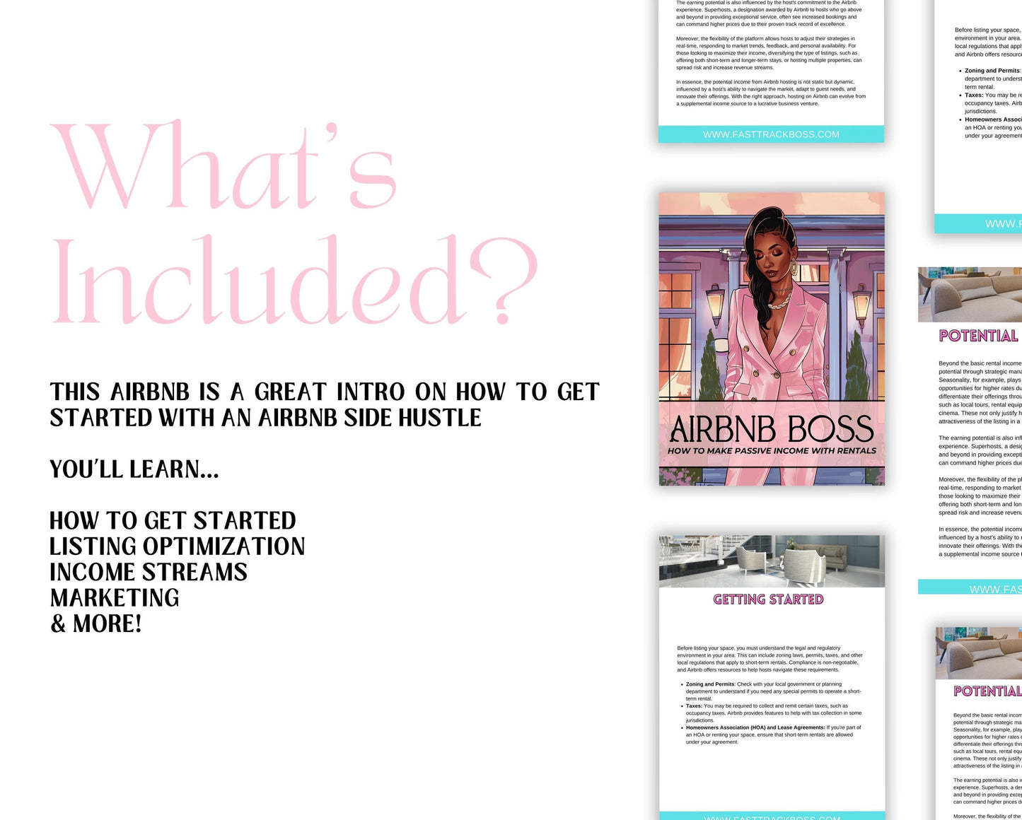 Airbnb Boss Guide Ebook, Done for You Ebook Template, Passive Income Guide, Rich Girl Guide, White Label Business Planner