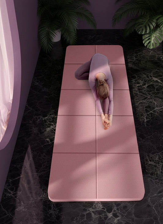 Tusi Folding Yoga Mat TPE Yoga Mat Fitness Sports Mat anti Slip Fitness Dance Mat Jumping Rope Mat Supine Seat Cushion 68CM*183CM*0.6CM