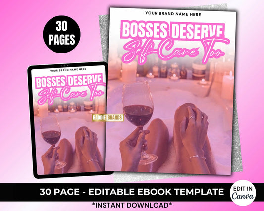 Self Care Ebook and Planner | PRL Planner, Master Resell Rights, Done for You Ebook Template, Add Your Own Brand and Resell, Ebook Cover