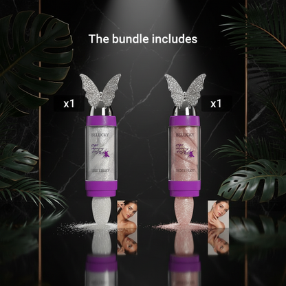 A highlighter stick by MAYBELUCKY with packaging showing dimensions, with the stick visible alongside the box.