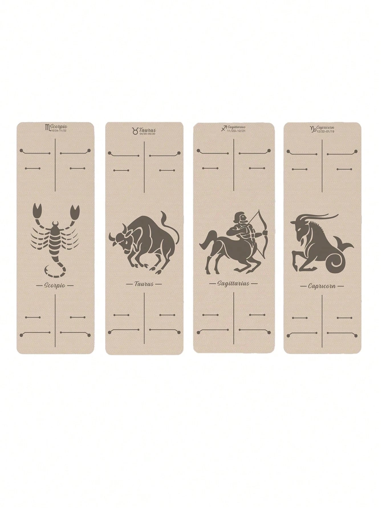 Twelve Constellation Design TPE Yoga Mat, Non-Slip, Pilates Fitness Mat, Anti-Tear, 0.6Cm Thick Women Yoga Mat, Suitable for Home Workout Exercise Mat with Strap