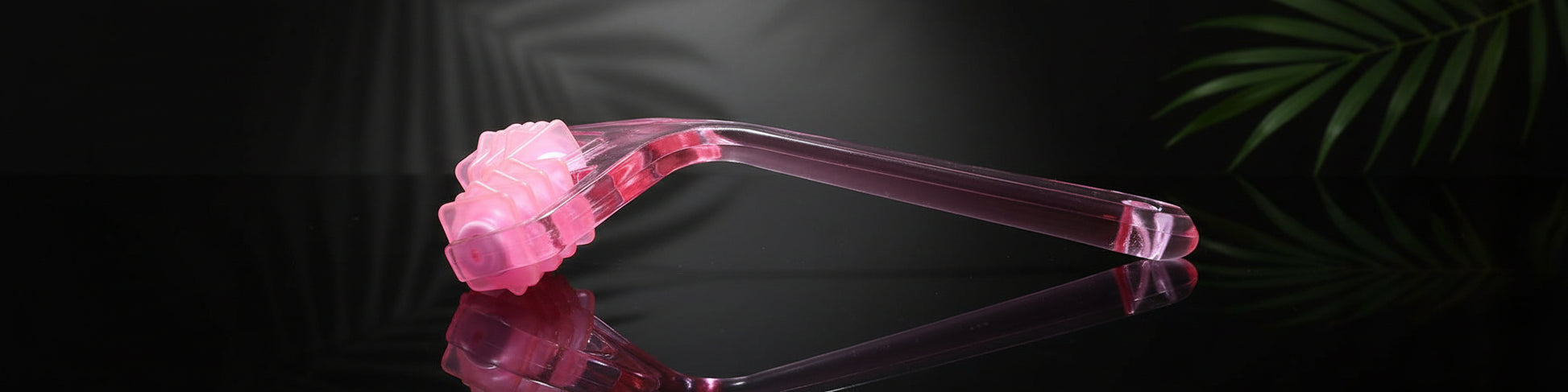 Jade Roller Massager, Slimming Chin Massage Roller for Face Massager Skin Firming Beauty Tools Face Massager, Rose, Step