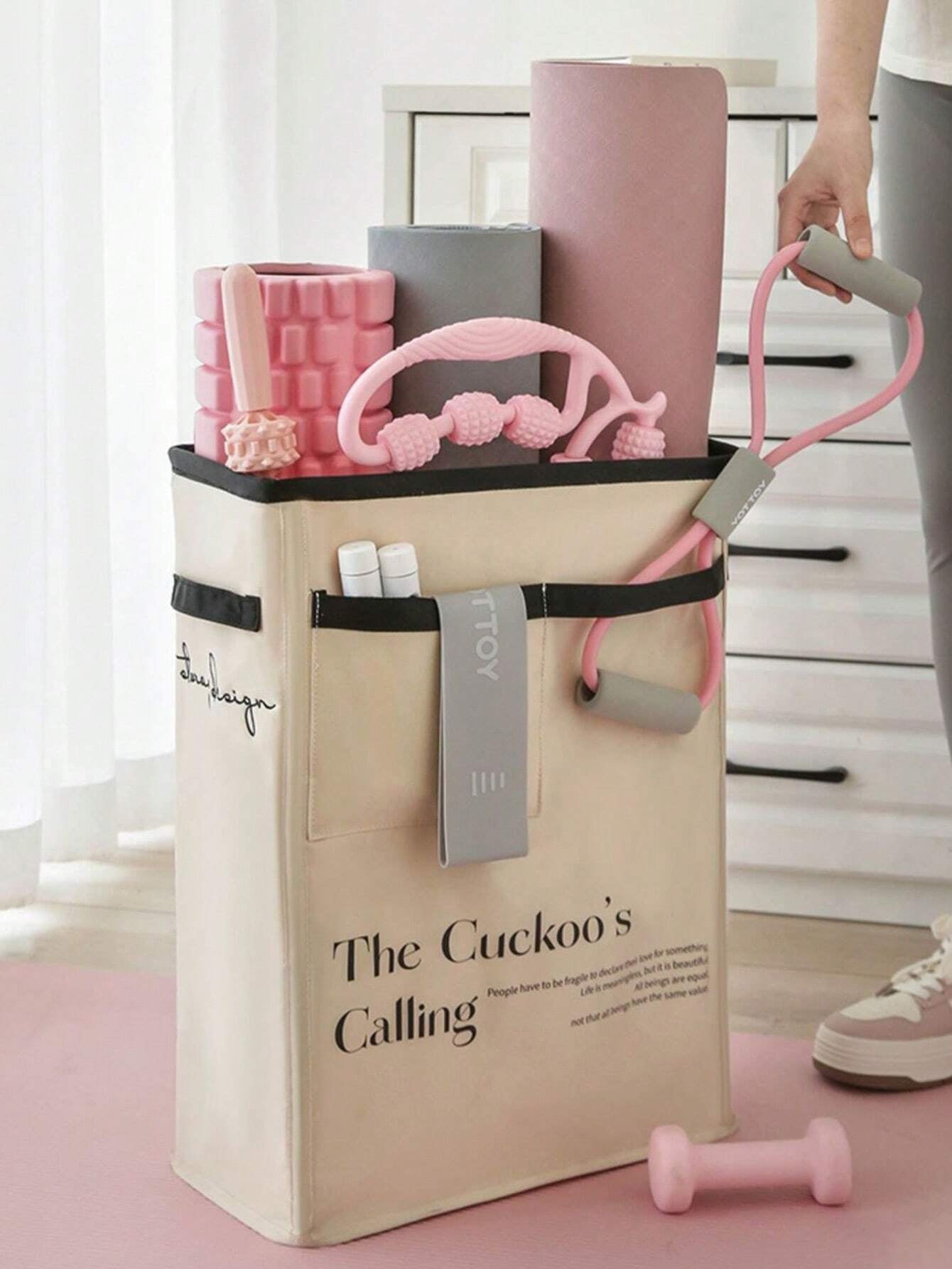 1Pc Yoga Mat Storage Basket Fitness Equipment Sports Equipment Storage Basket Home Stitched Foam Axis Storage Rack Removable Convenient and Lightweight