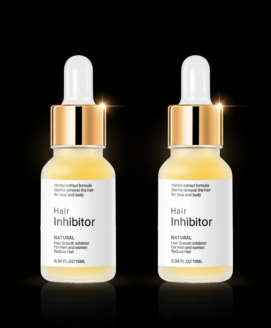 Hair Growth Inhibitory Serum, Natural and Mild Hair Remover, Hair Removal for Face, Underarms, Legs and Arms, Durable, 10 ml, Pack of 2