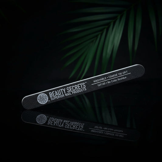 Beauty Secrets Drip & Clog Proof Nail Glue (1 Pack) Bundled with Nail File Black Coarse 100 Grit by Beauty Secrets