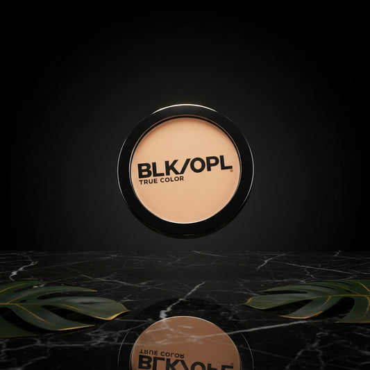 BLK/OPL Oil Absorbing Pressed Powder, True Color - Weightless, Buildable & Blendable Compact Press Powder Makeup for Face Smooths Out Blemishes, Pores or Uneven Skin Tones - Queen Sugar