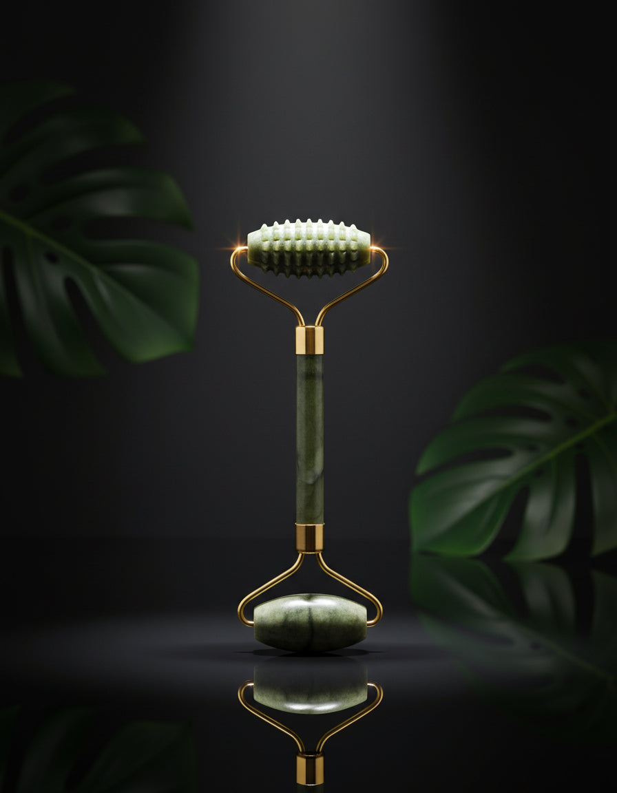 Mipcase Beauty Jade Roller 2pcs Facial Massage Roller For Wrinkles Skin Tightening For Daily Skin Care