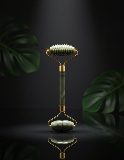 Mipcase Beauty Jade Roller 2pcs Facial Massage Roller For Wrinkles Skin Tightening For Daily Skin Care