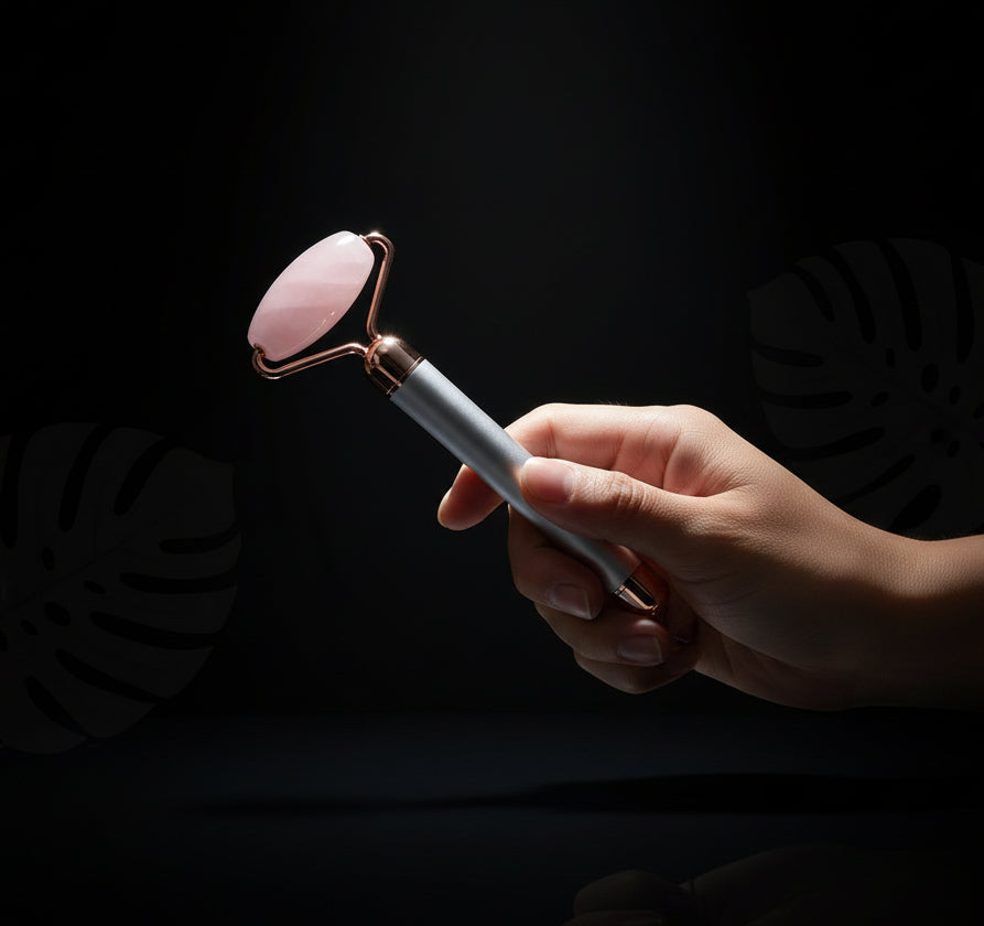 1 Set Jade Massager Natural Jade Roller Facial Roller Massager Vibrating Facial Roller Tools For Facial Massage Crystal Stick 3D Zinc Alloy The Face