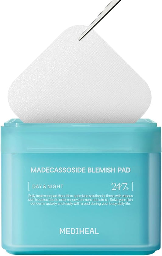 MEDIHEAL Madecassoside Toner Pads - met Centella Asiatica om oneffenheden te behandelen en ongelijke huidskleur te verbeteren - Veganistisch gaasweefsel