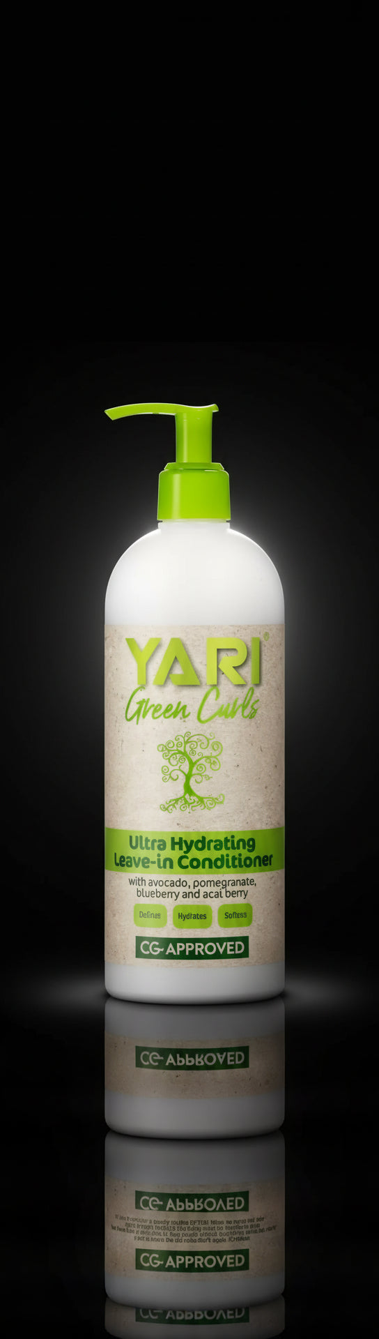 Leave In Ultra-hydraterende curly-methode, Yari Green Curls, hydraterende leave-in conditioner, 500 ml