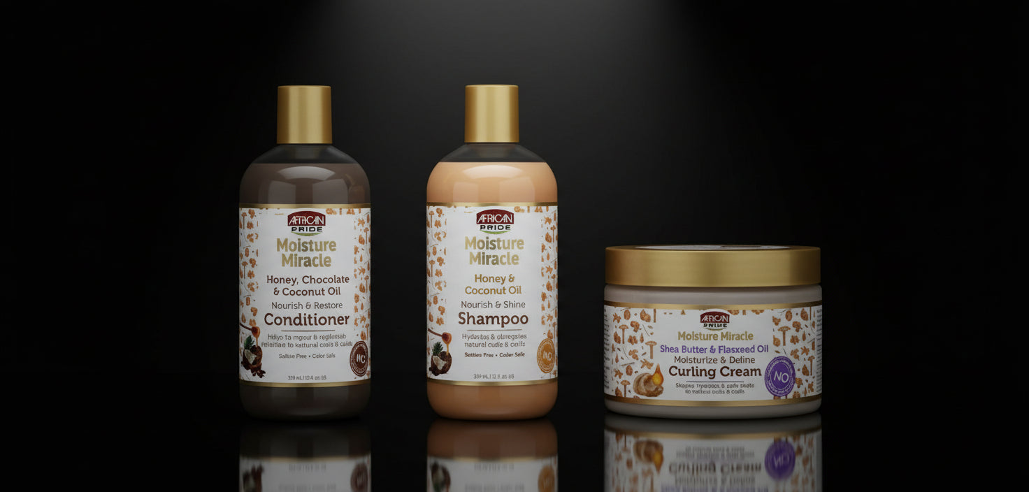 African Pride Moisture Miracle Combo (COND&SH&CREME)