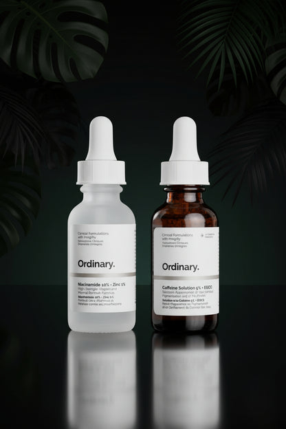 2 verpakkingen van The New Ordinary Niacinamide 10% + zink 1% en caffijne oplossing 5% + EGCG Oil Control Face Serum 30 ml